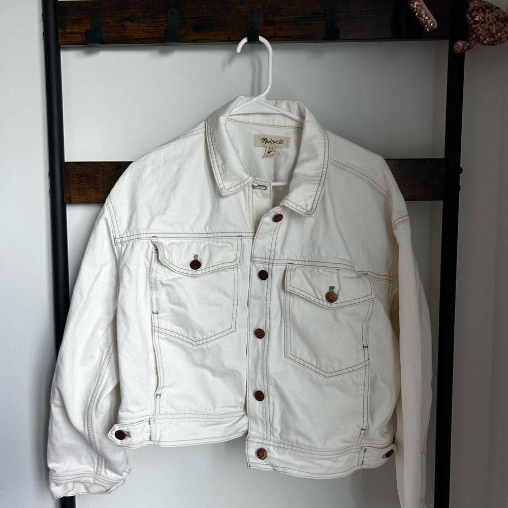 Madewell White Denim Jacket